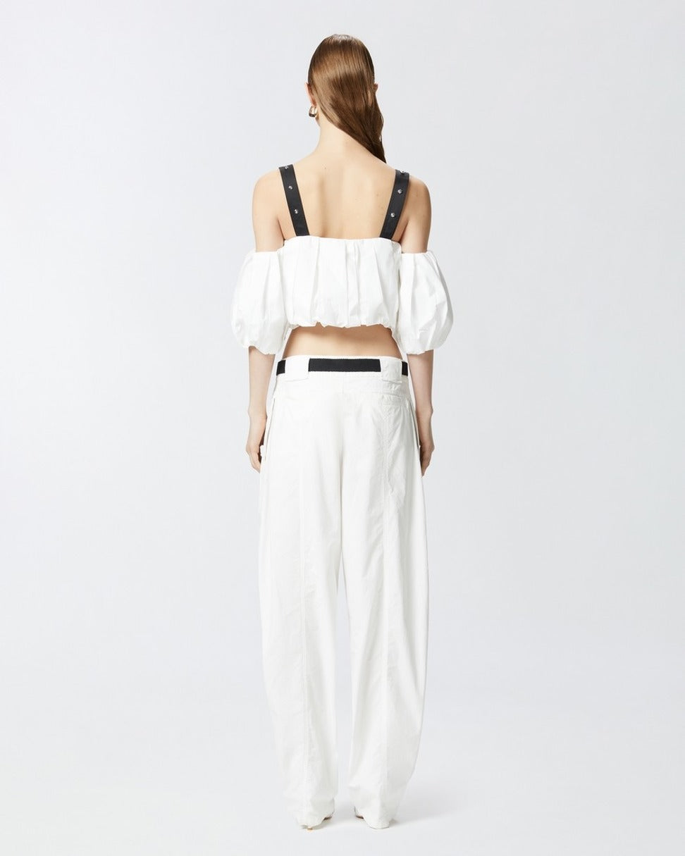 Multicolor Off-Shoulder Top With Sleeves