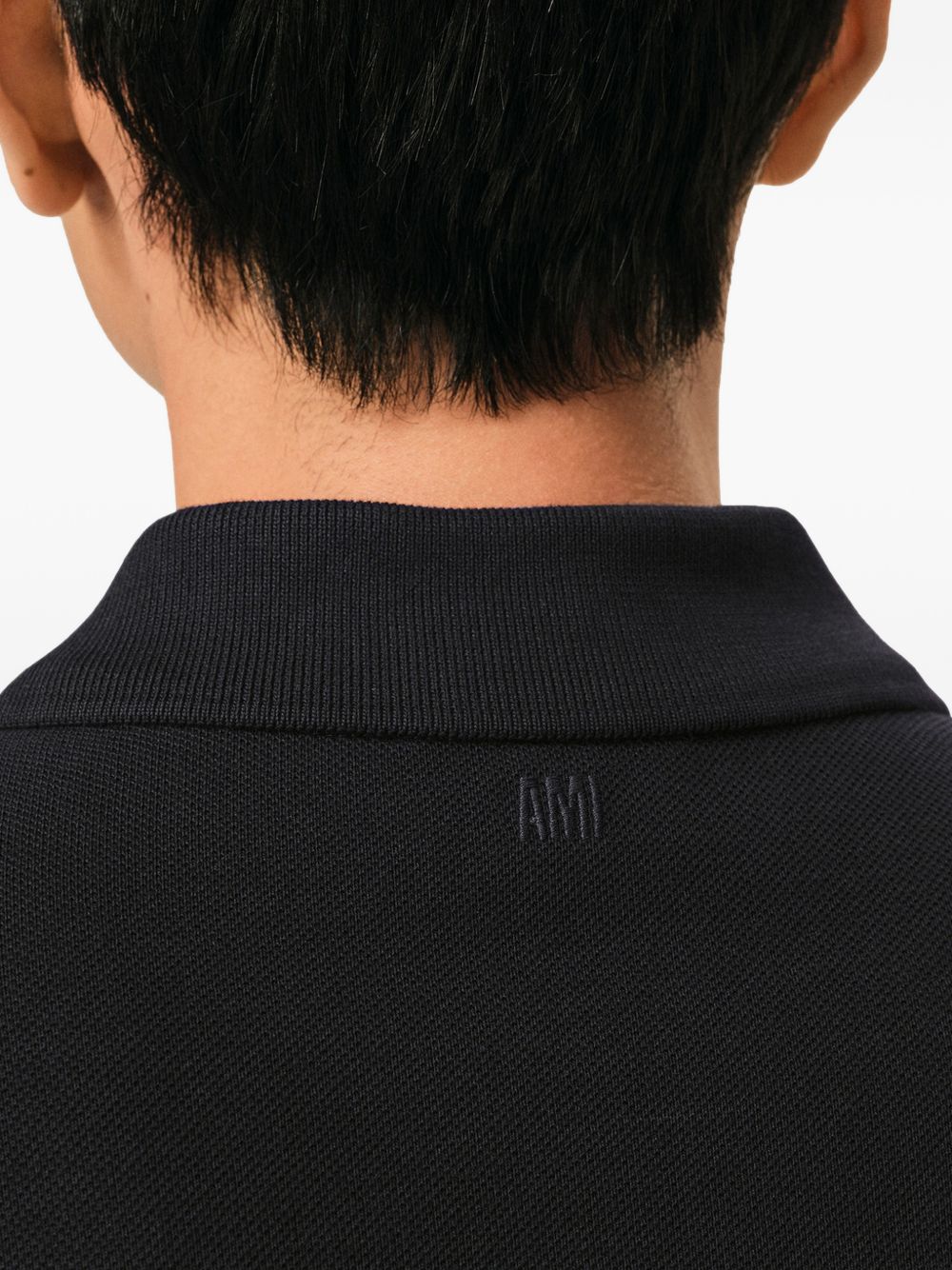 Black Heart Embroidered Short Sleeve Shirt