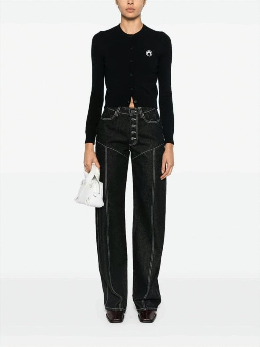 Fitted Cropped Cardigan with Button-Down Front