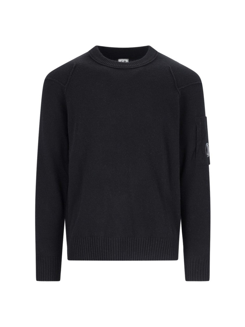 Crew Neck Knit Sweater With Raglan Sleeves And Logo Patch