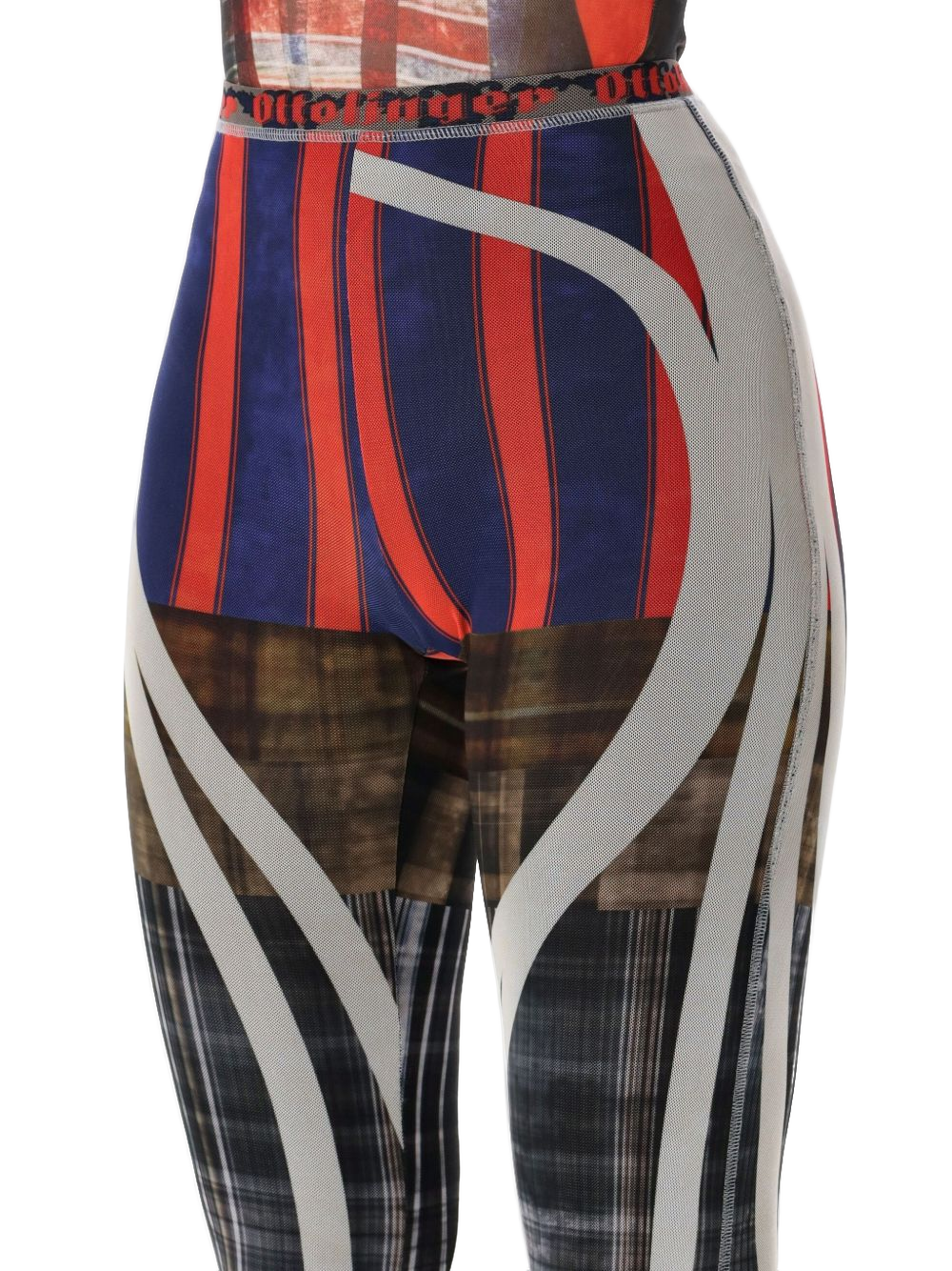 High-Waisted Pants With Ribbed Waistband