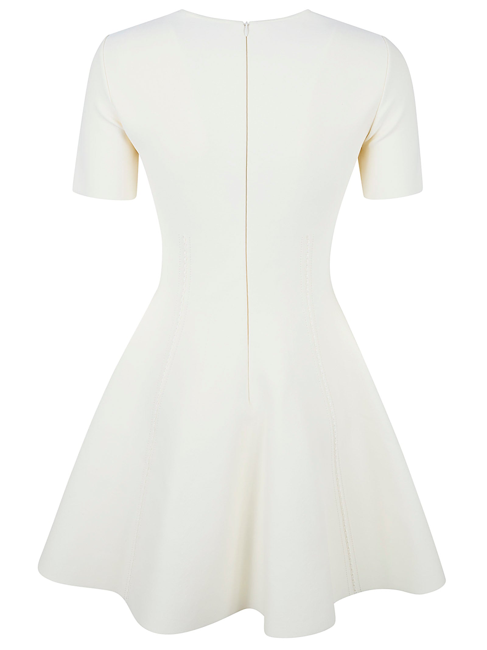 Ivory Fitted Mini Dress