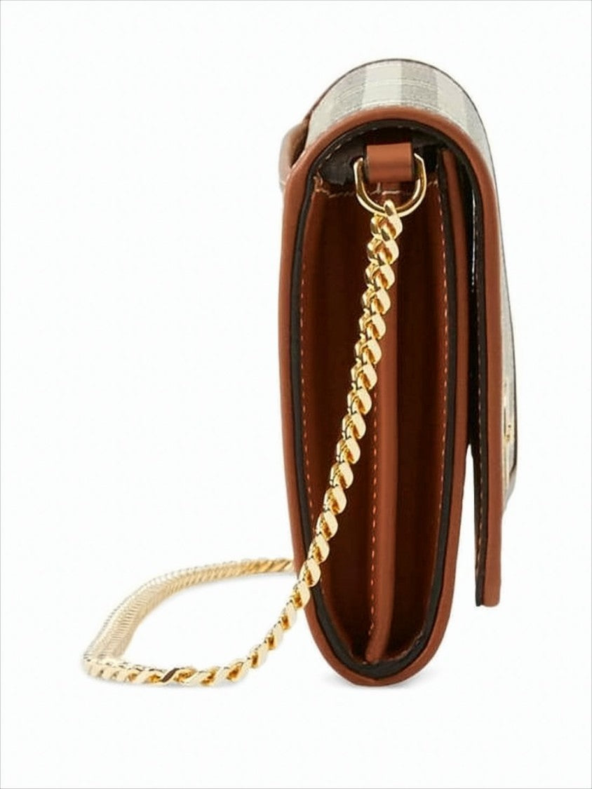 Plaid Shoulder Bag with Finish