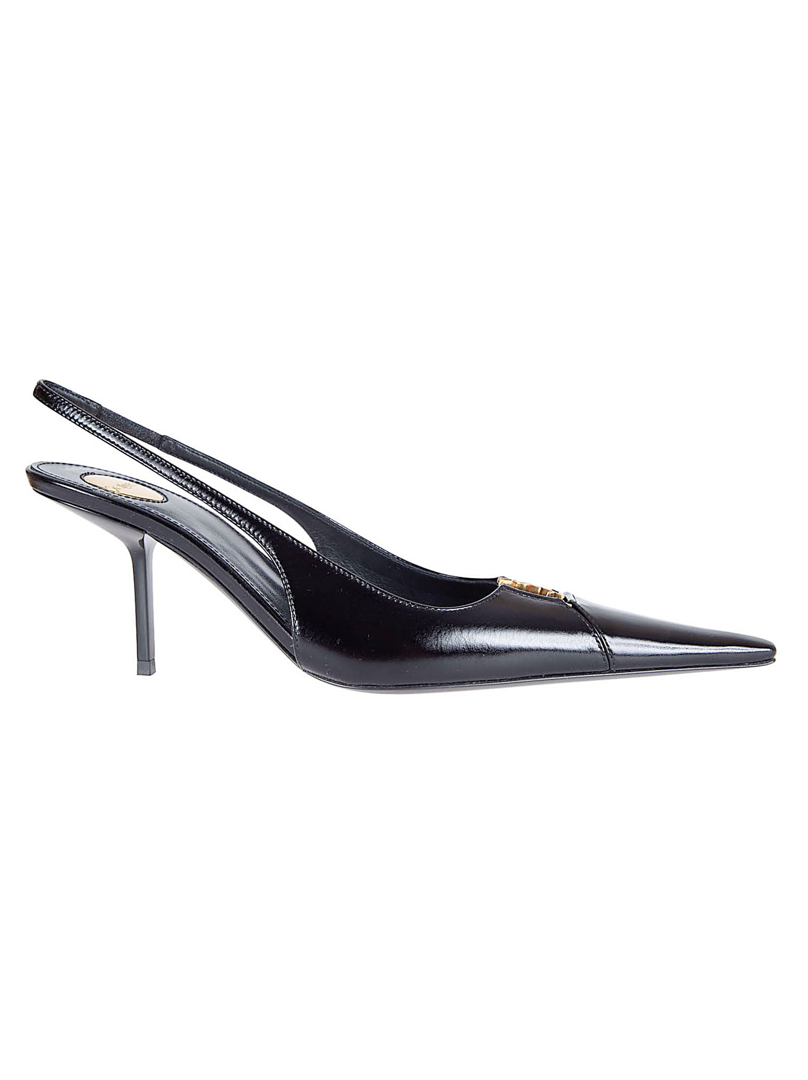 Slingback Pumps with Perforated Detailing and Stiletto Heel