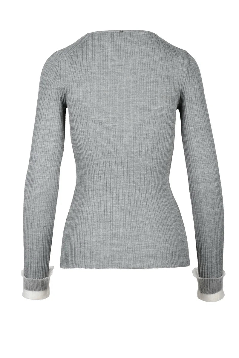 Derris Virgin Wool Knit - Grey