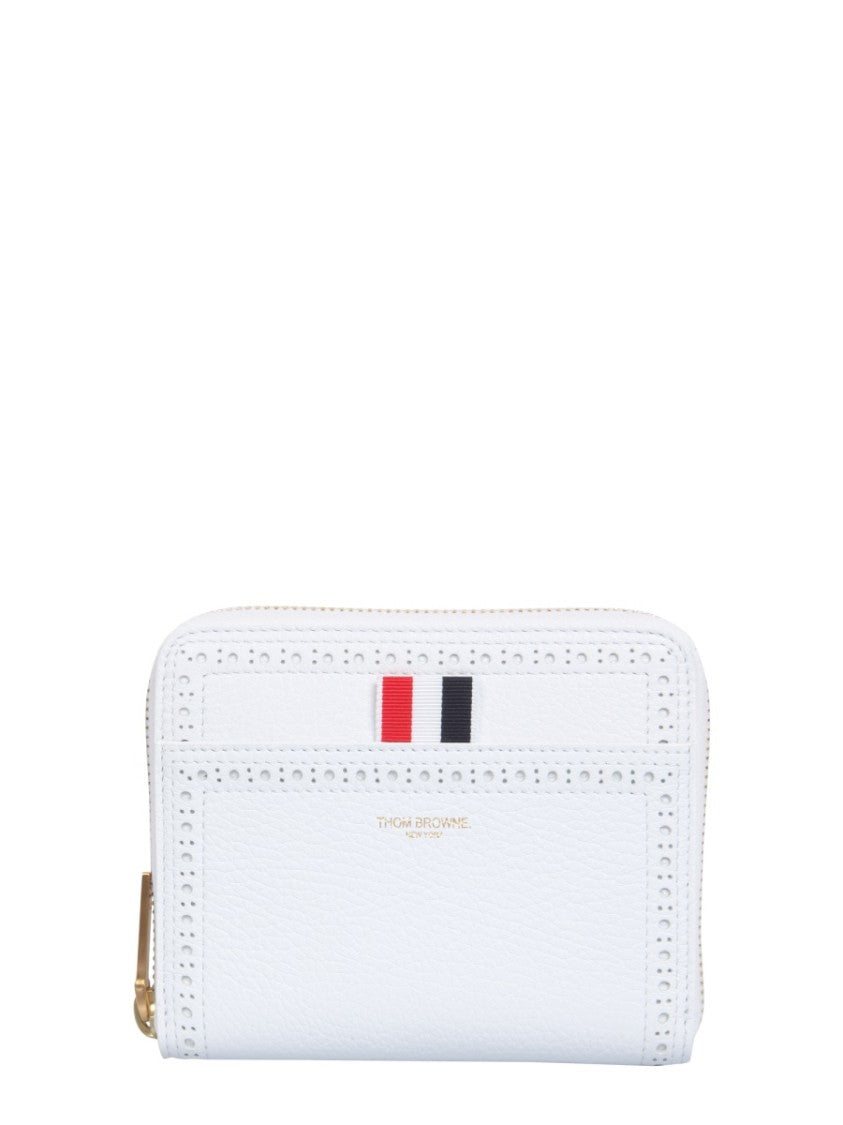 Textured Leather Zipped Wallet