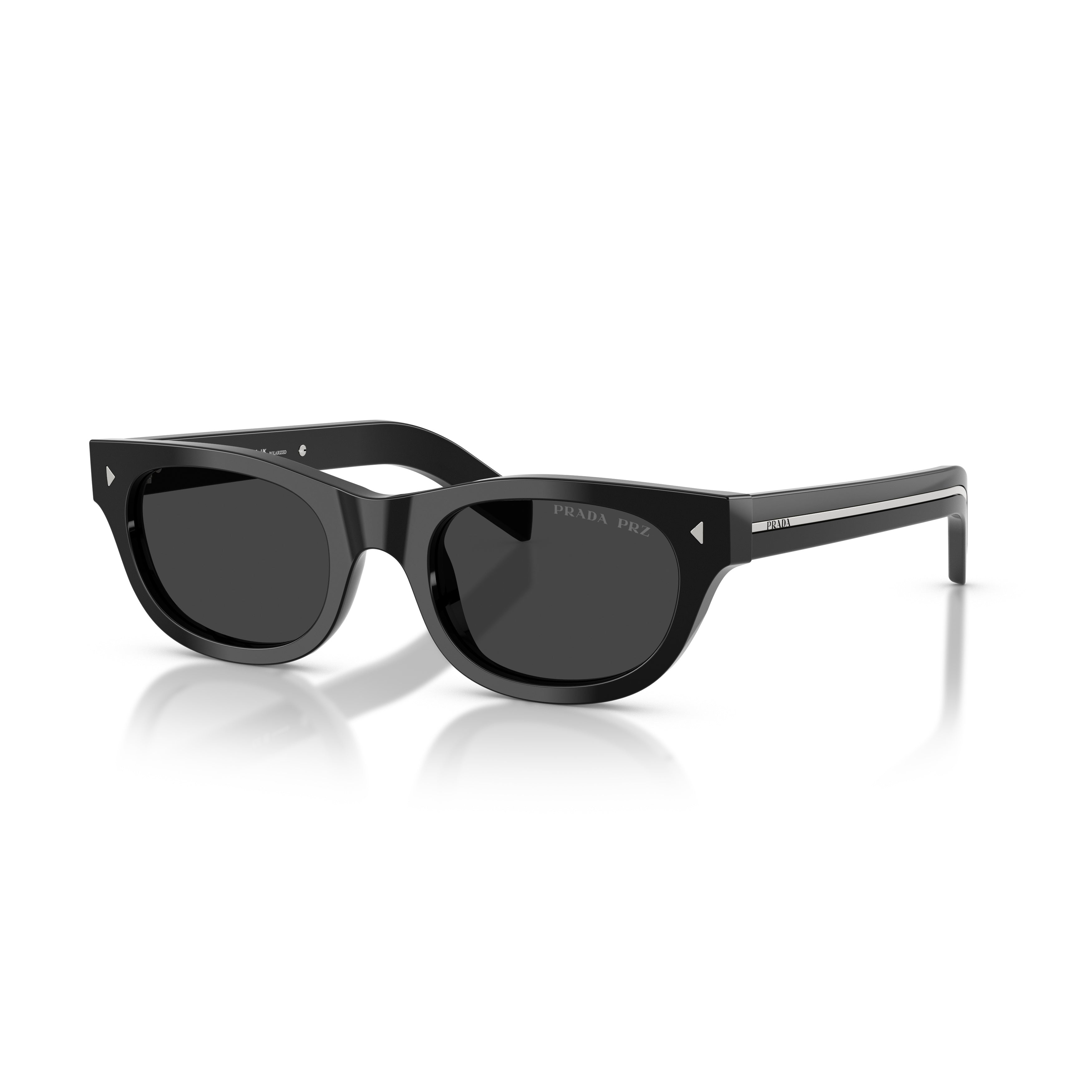 0pr C09s Rectangular Black Acetate Sunglasses