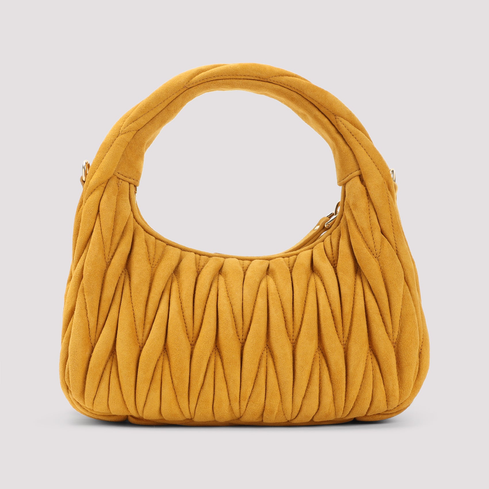 Quilted Yellow Lamb Leather Shoulder Bag