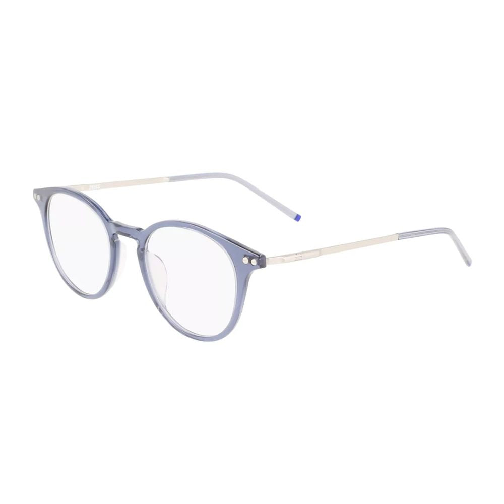 Zs22700 Round-Frame Blue Celluloid Sunglasses