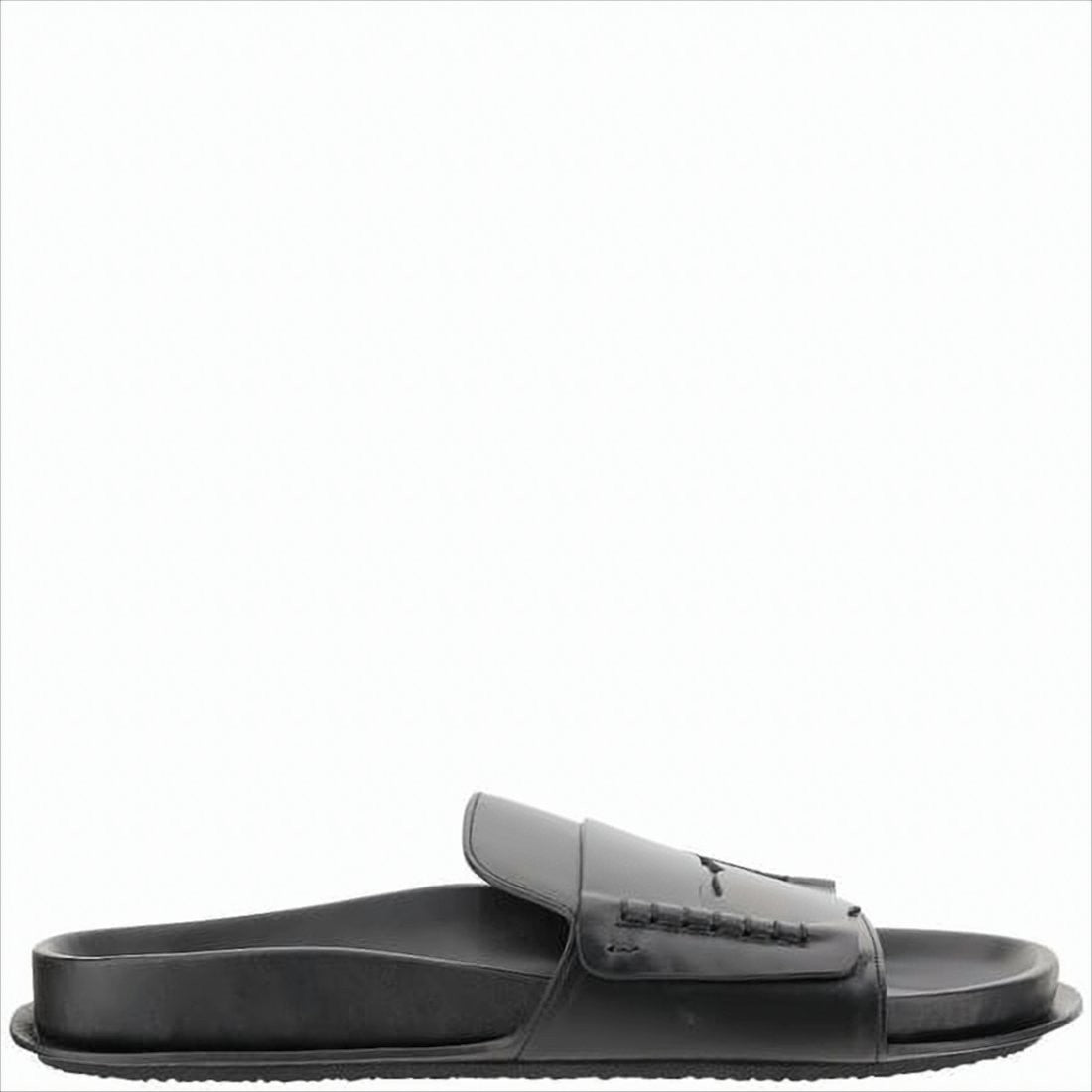 Minimalist Black Slip-On Mules With Contoured Footbed