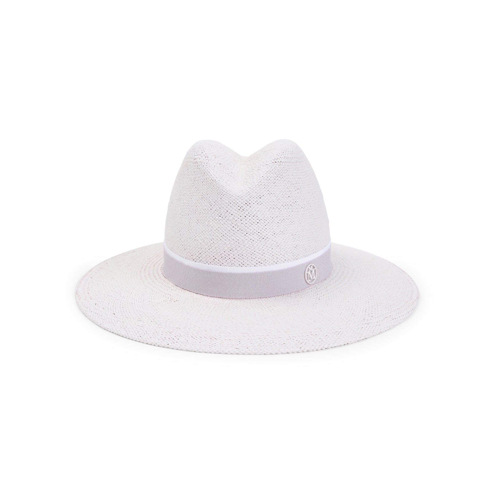 Woven Wide-Brimmed Hat with Textured Finish and Structured Crown
