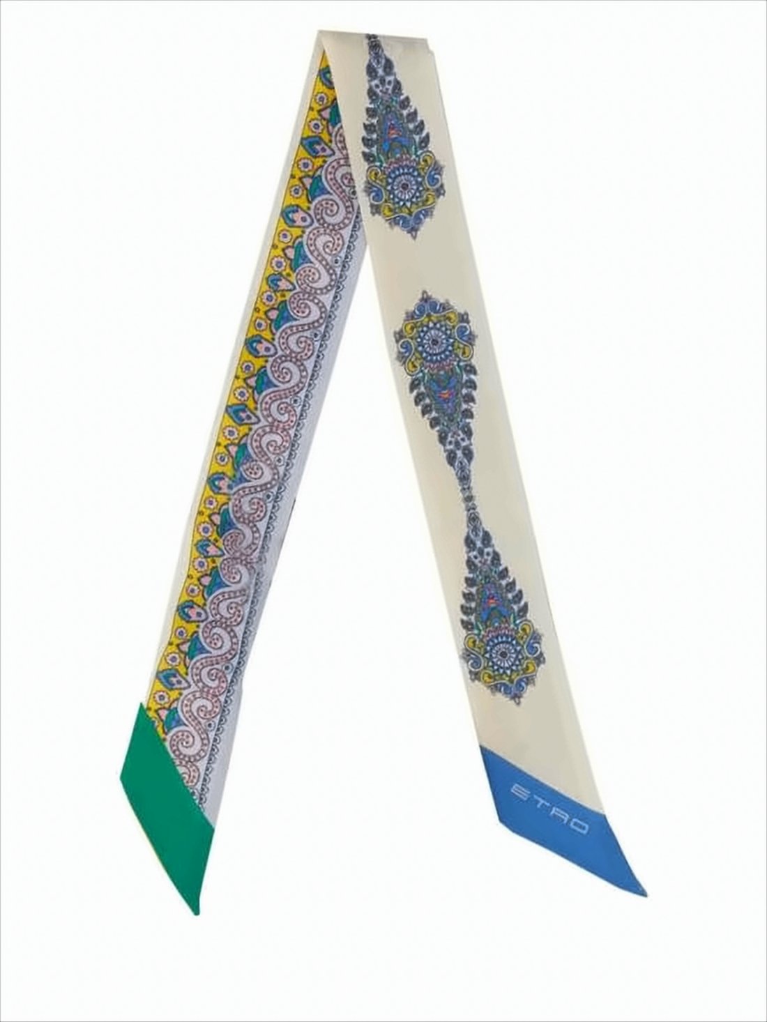 Long Silk Scarf with Paisley