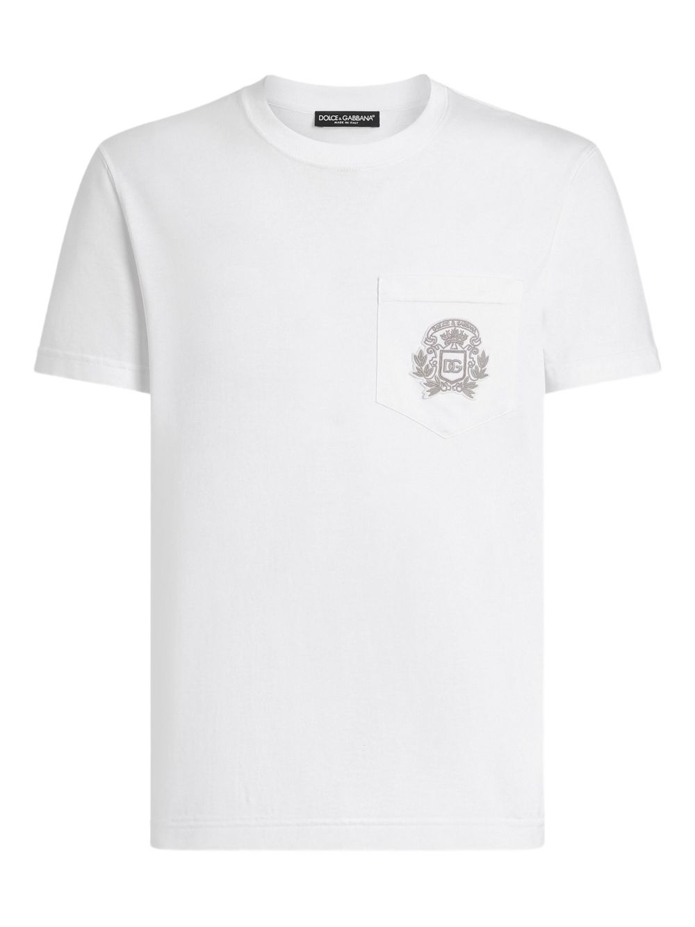 Classic Crewneck T-Shirt with Embroidered Emblem