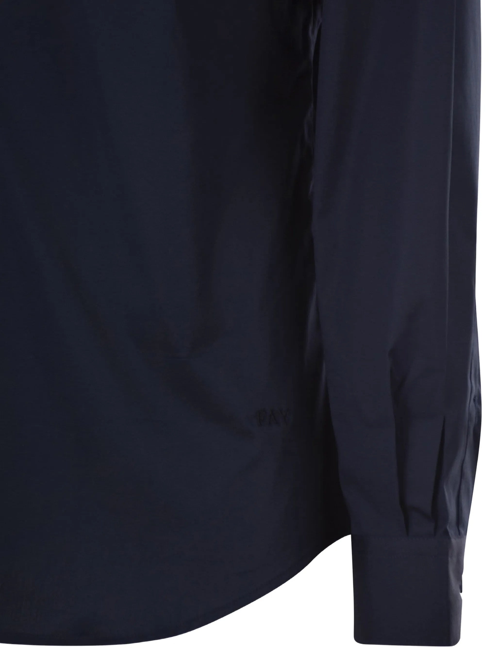 Tailored Long-Sleeve Black Button-Down Shirt