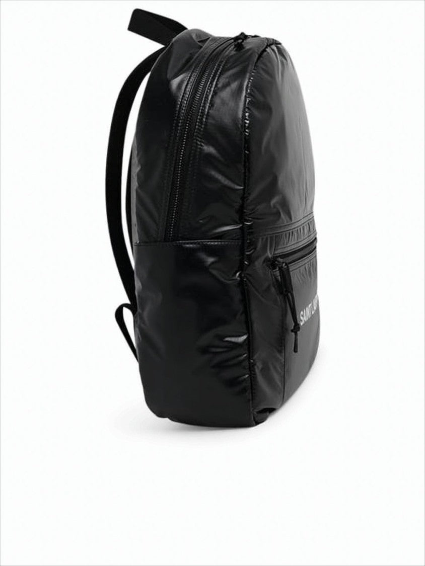 Nylon Backpack with Bold Front Zip