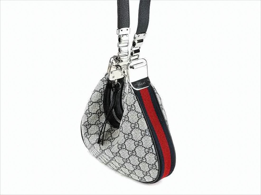 Curved Monogram Shoulder Bag