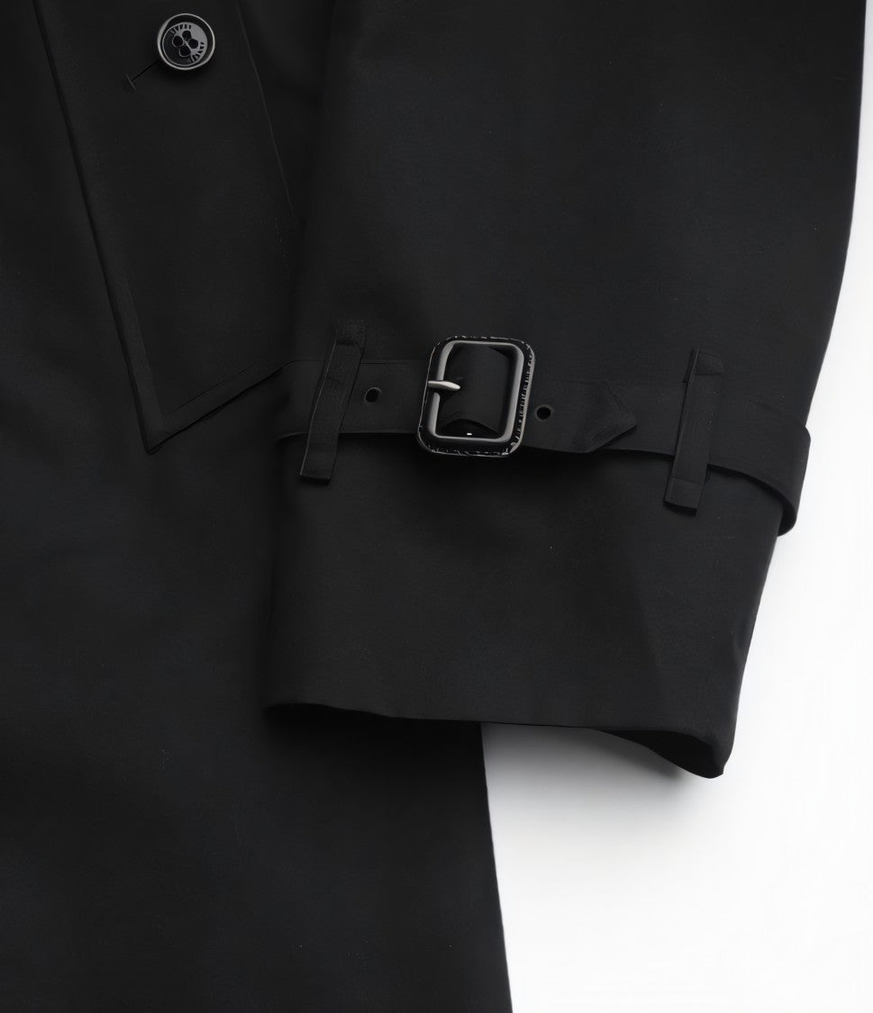 Black Double-Breasted Trench Coat
