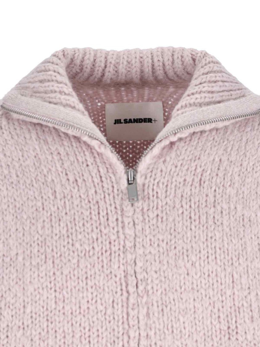 Zip Knit Sweater – Pink