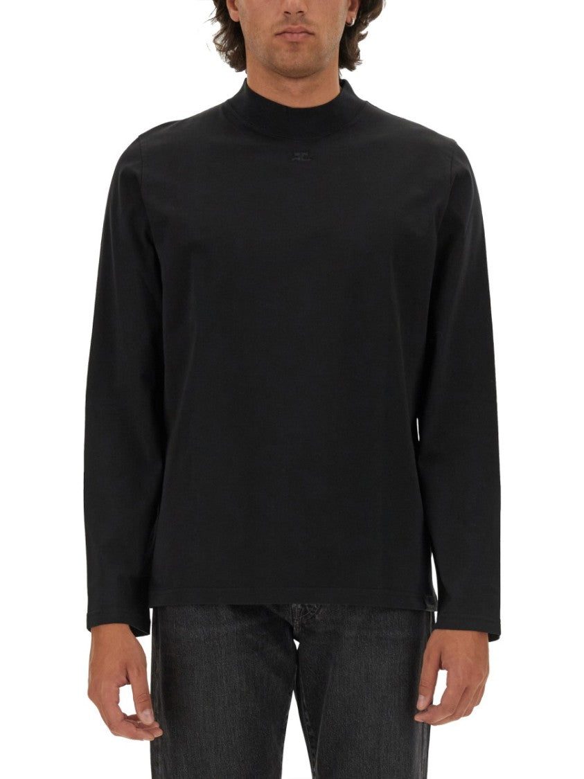 Black T-Shirt With Subtle Logo