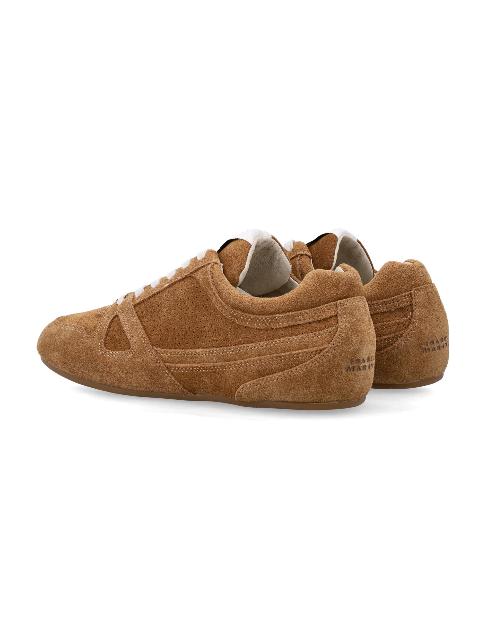 Marant Sennyh Cognac Suede Leather Sneakers