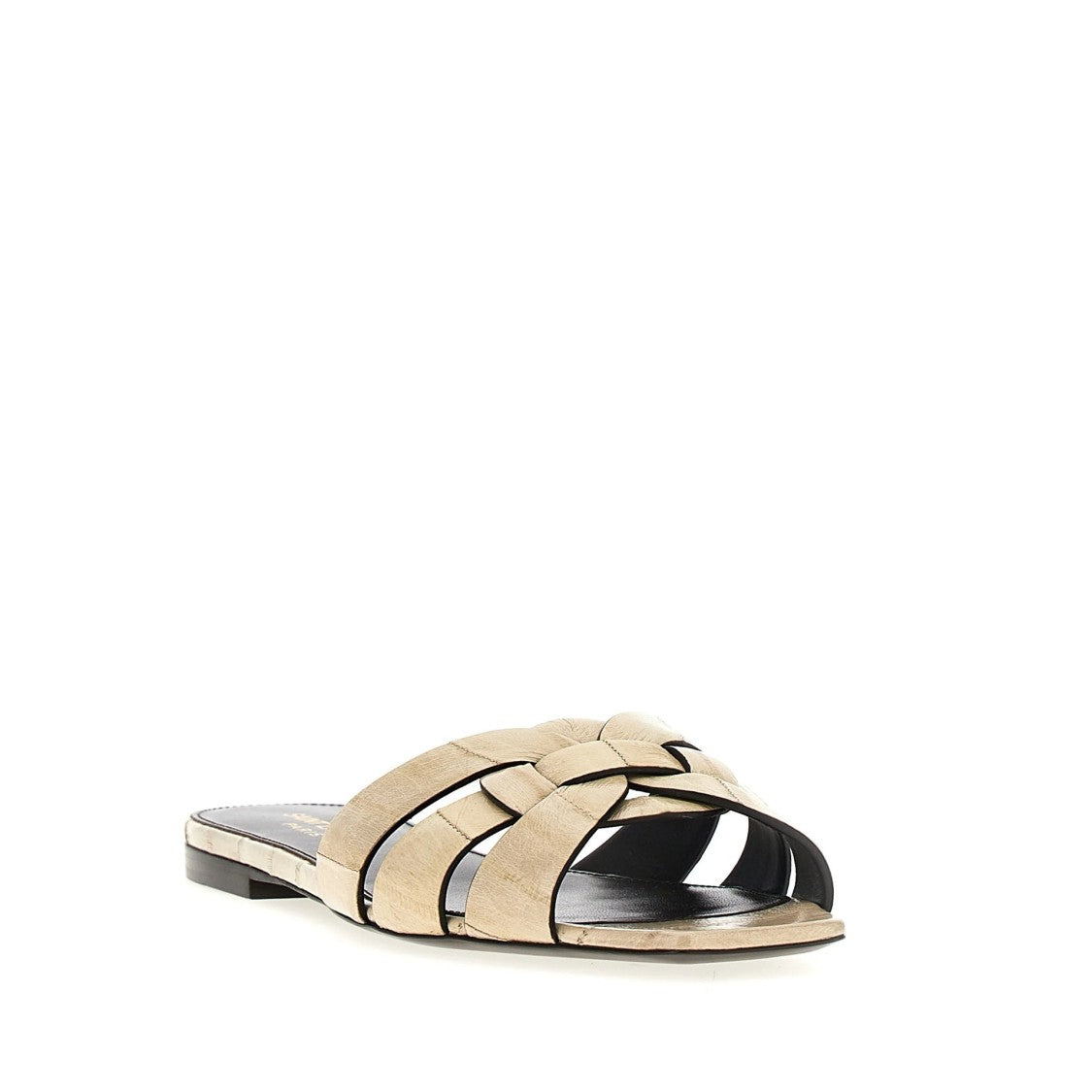 Tribute Eel Leather Flat Sandals