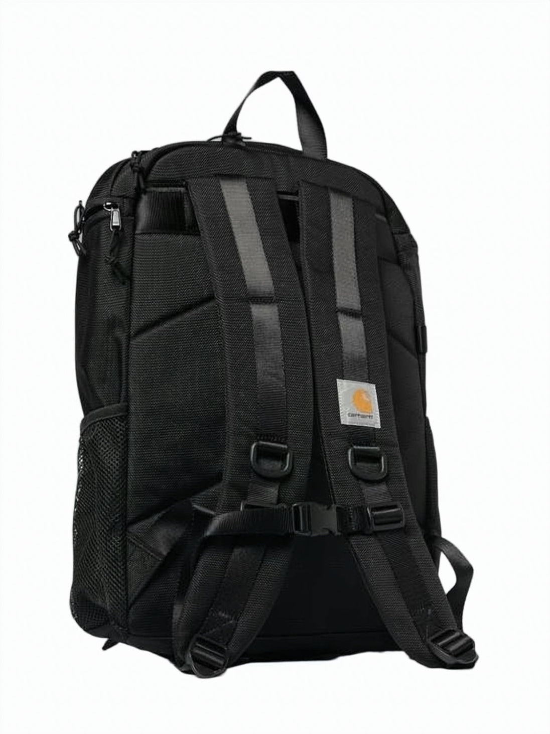 Black Durable Nylon Zip Main Backpack