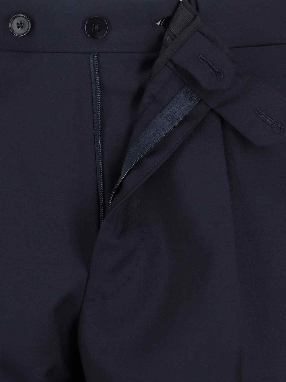 Single-Breasted Blue Wool Suit, Dark Shade