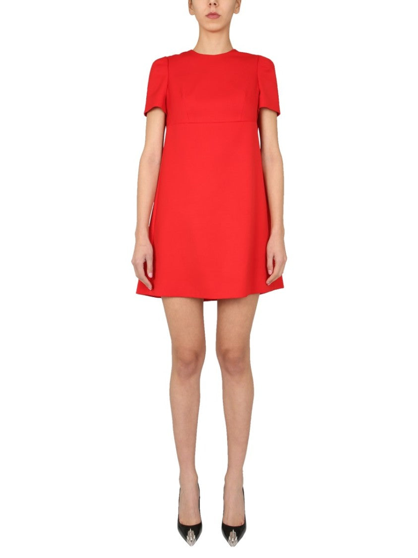 A-Line Dress With Pleated Cape Detail