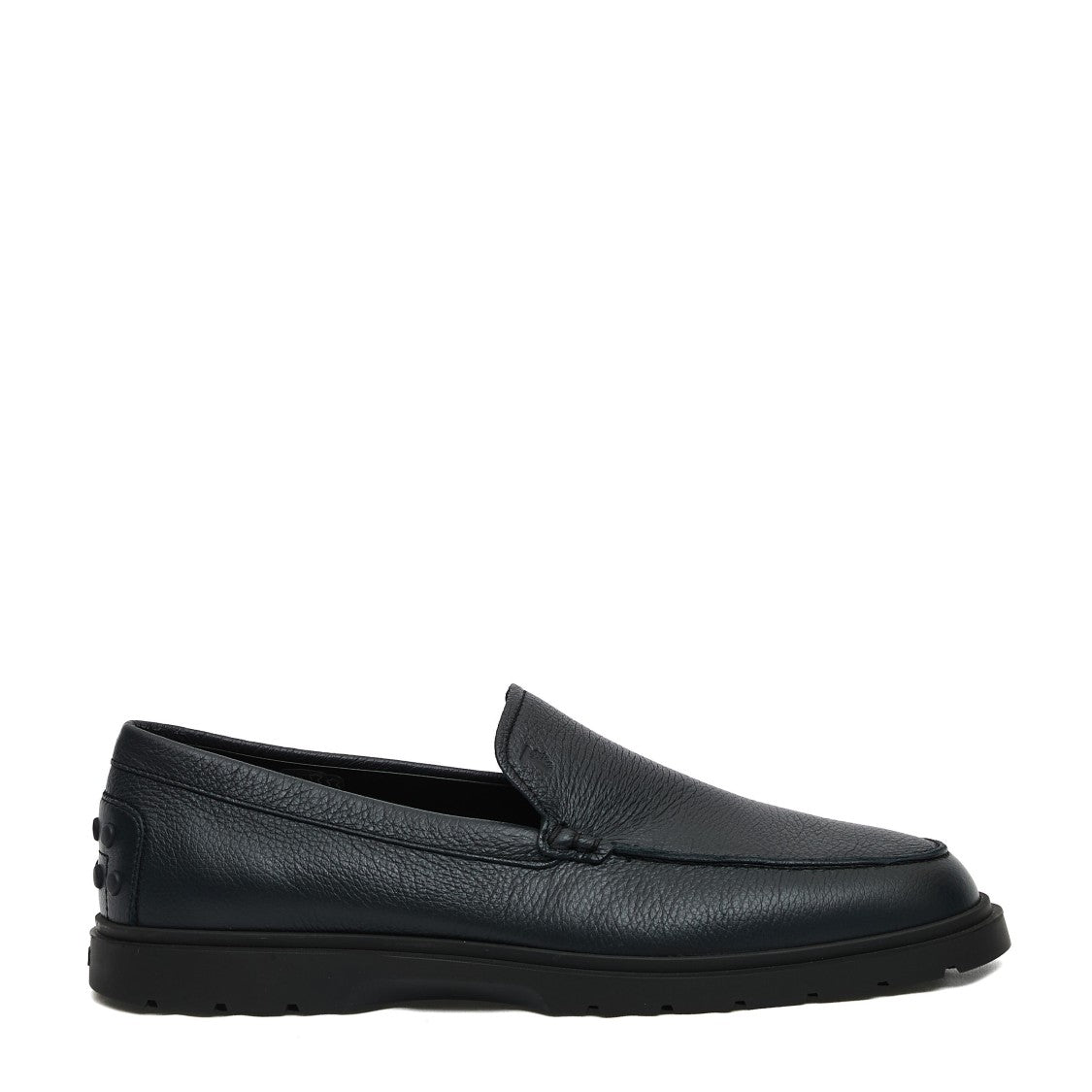 Moccasin Blue Leather Hybrid Bottom