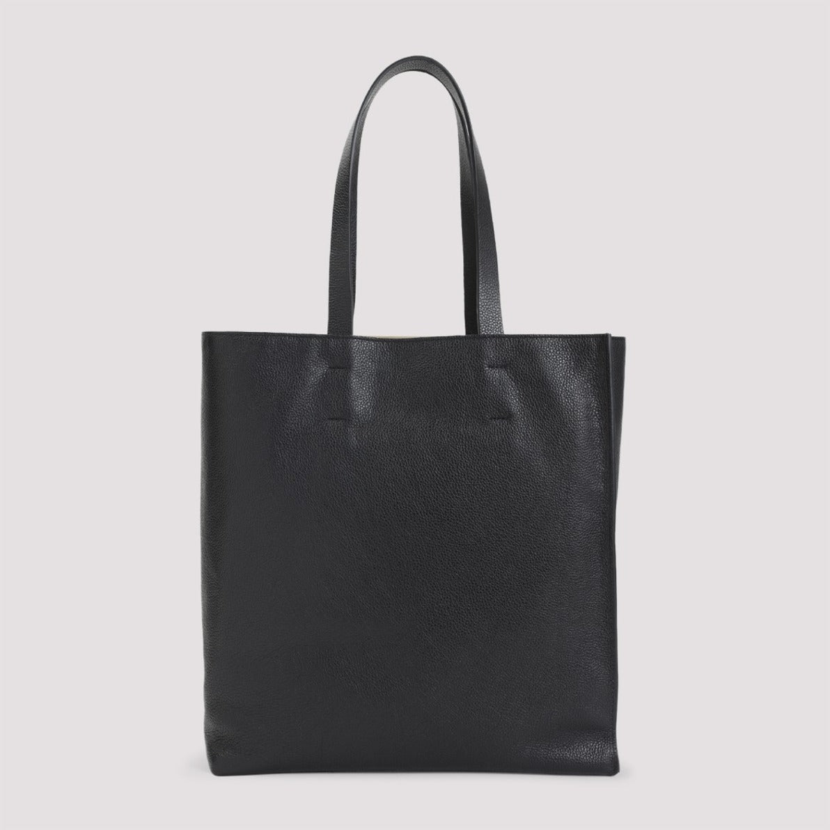 Black Calf Leather Tote Bag
