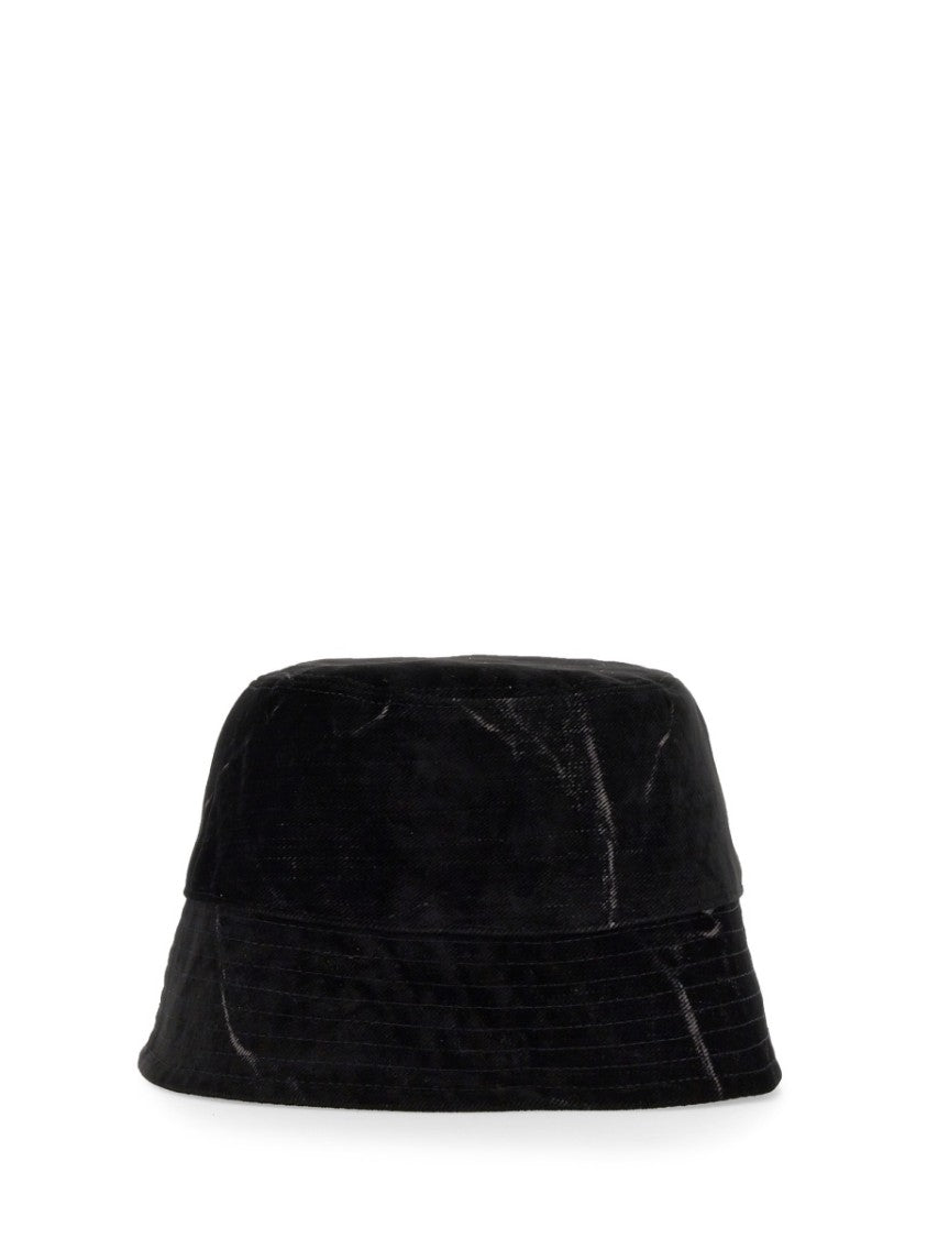 Subtle Textured Black Bucket Hat