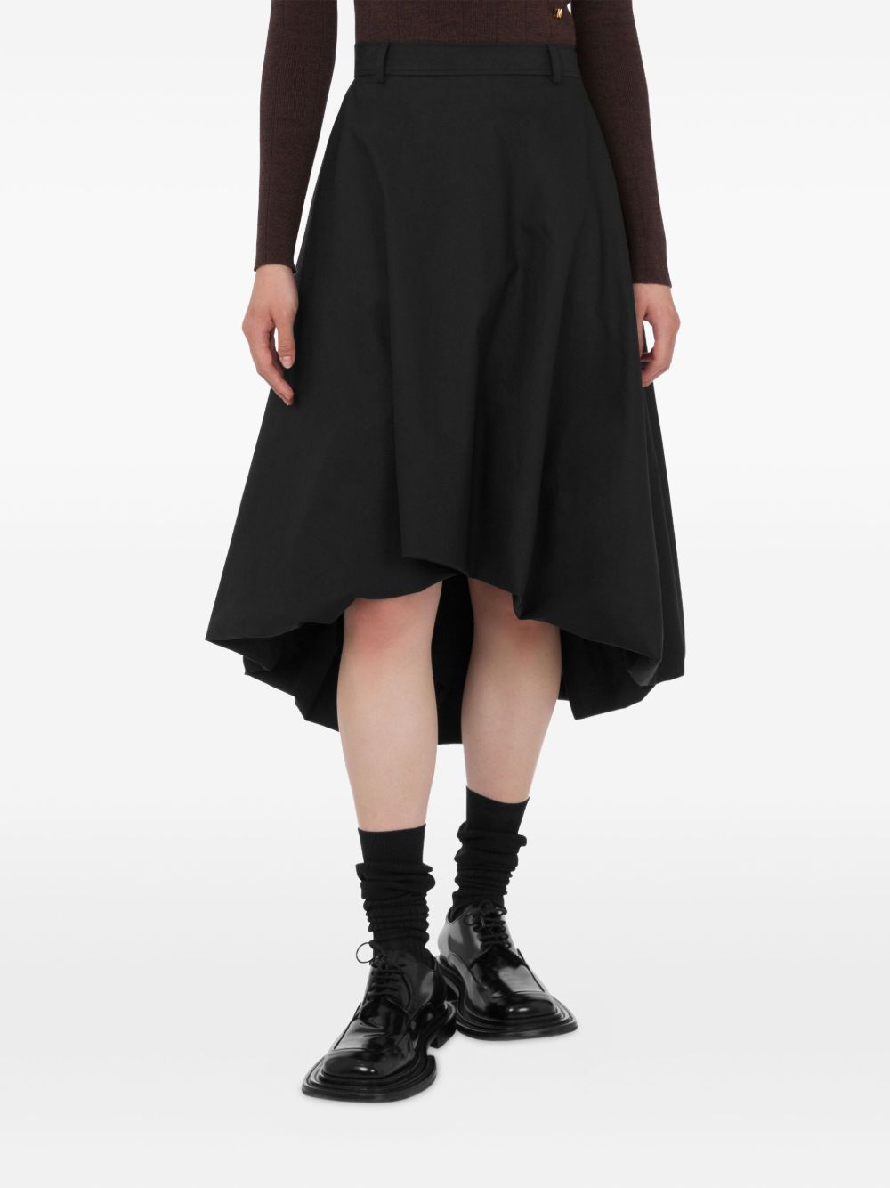 A-Line Skirt with Asymmetric Hem