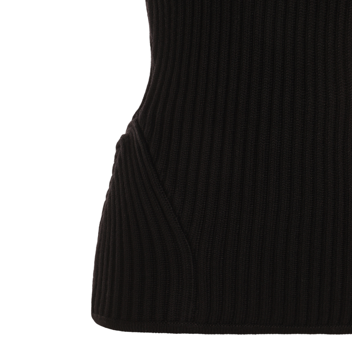 Form-fitting Ribbed Strapless Bodysuit with Bustier Design