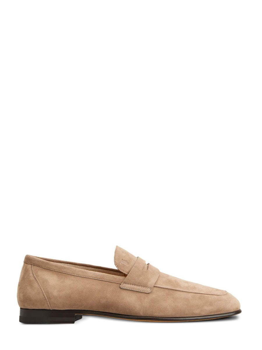 Deconstructed Brown Suede Loafer