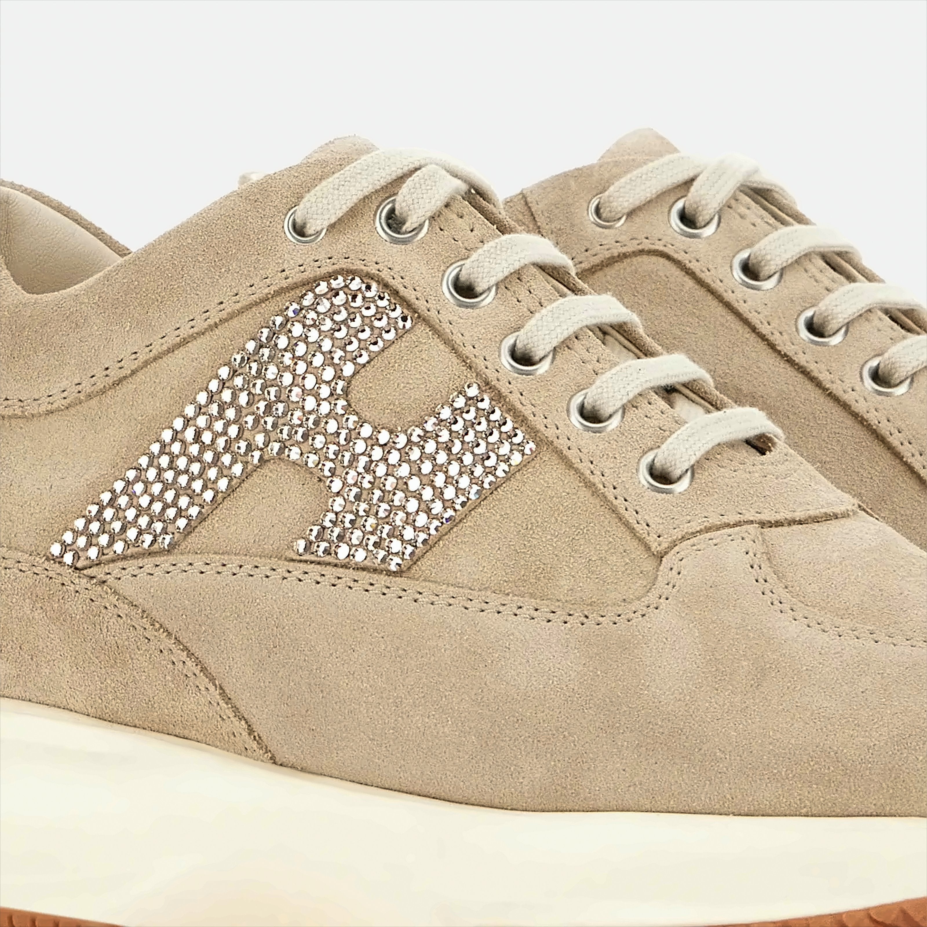 Interactive H Strass Sneakers With Embellished Detail