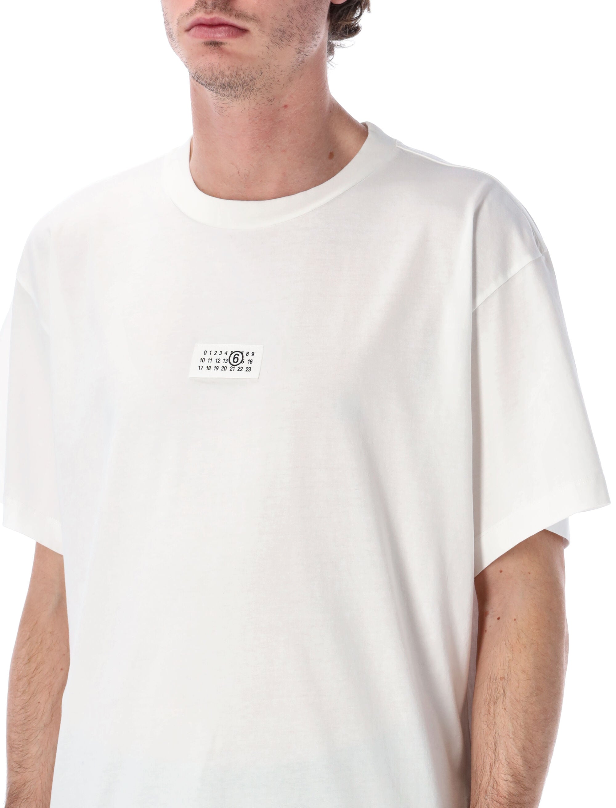 Cotton Jersey T-Shirt with Numeric Logo Patch