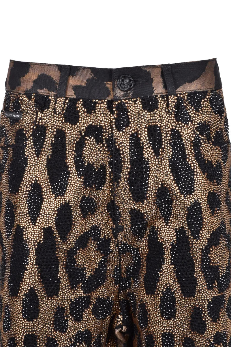 5-Pocket Jeans - Leopard Print
