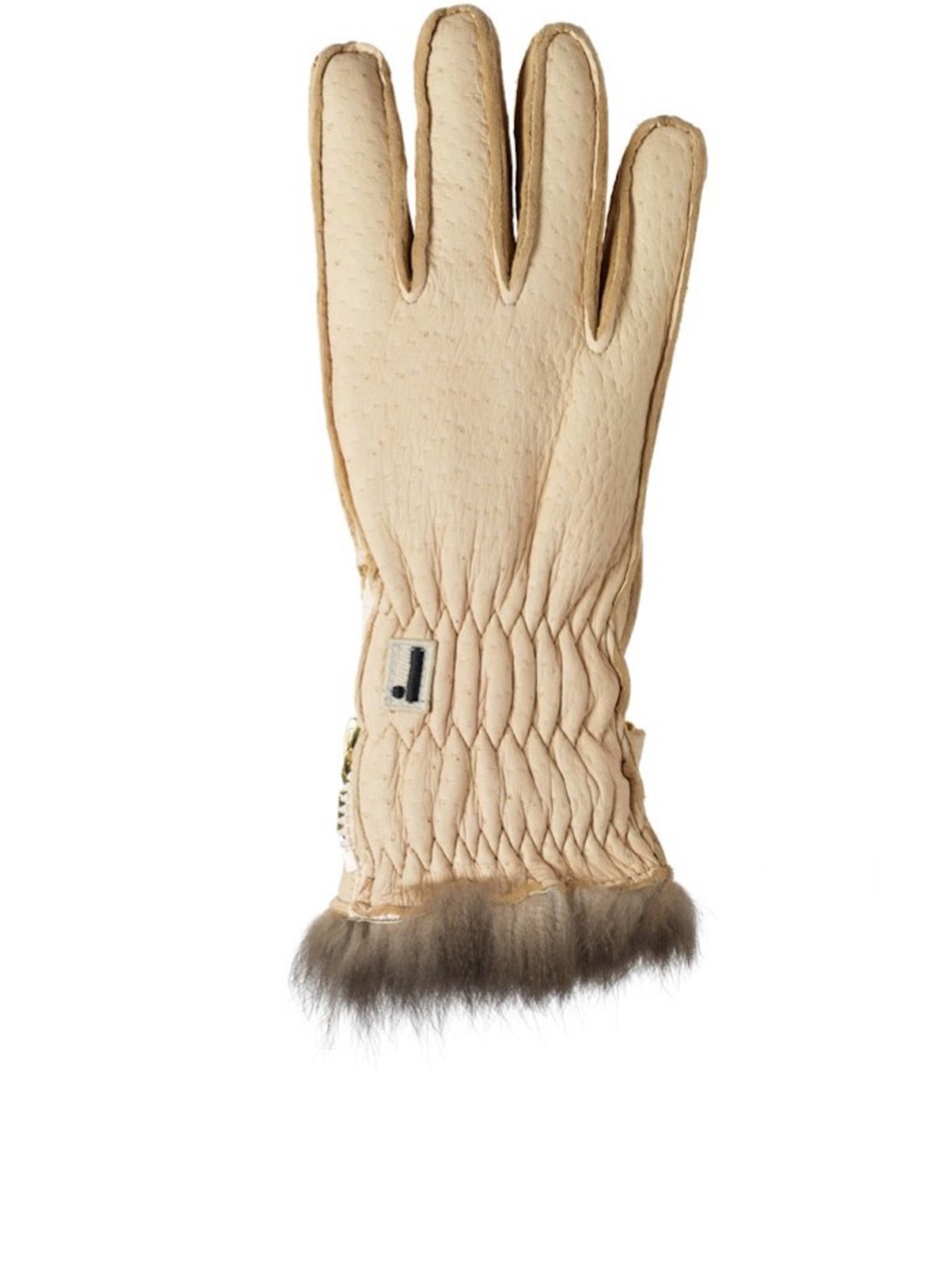 Light Beige Peccary Opossuy Gloves