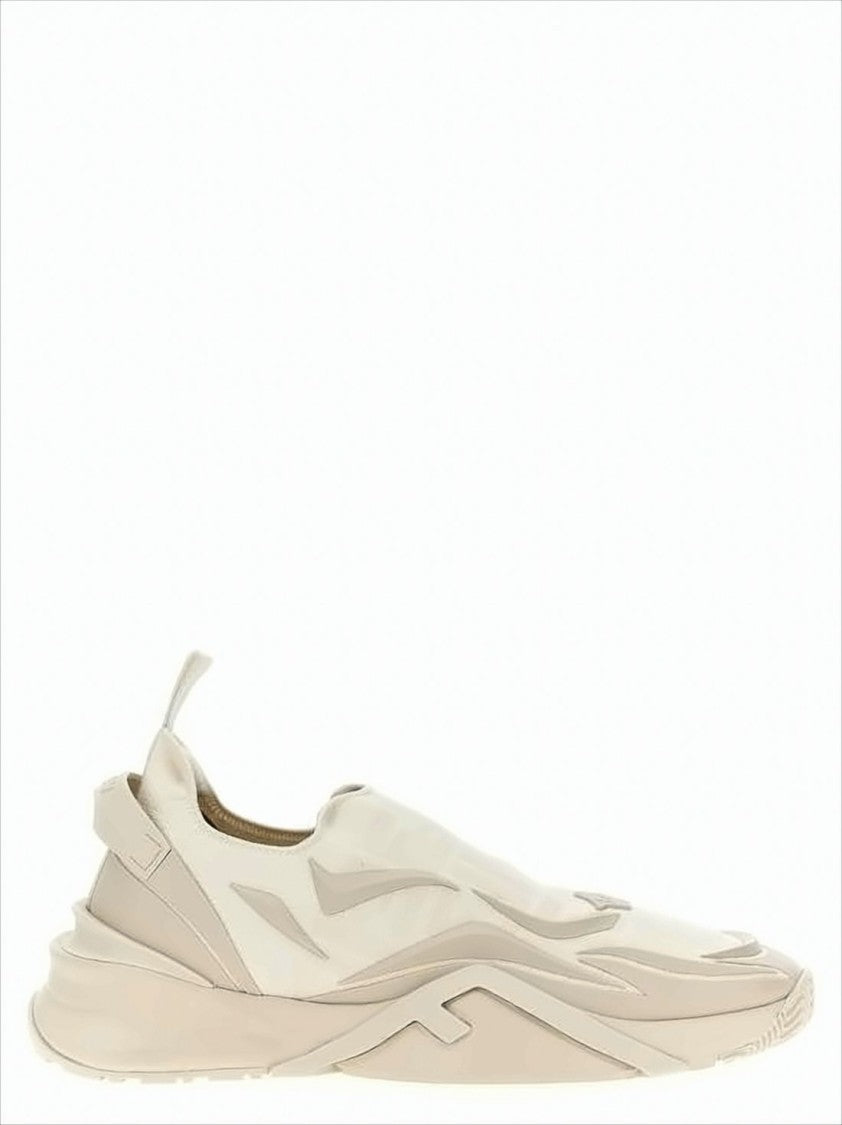 Slip-On Sneakers with Sculpted Rubber Sole