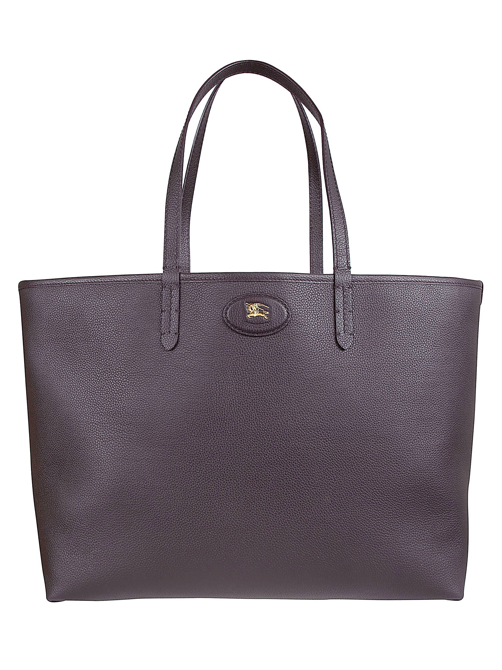 Reversible Shopping Tote in Textured Calf Grain Leather