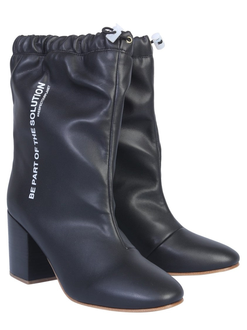 Ankle Boots With Adjustable Coulisse Closure