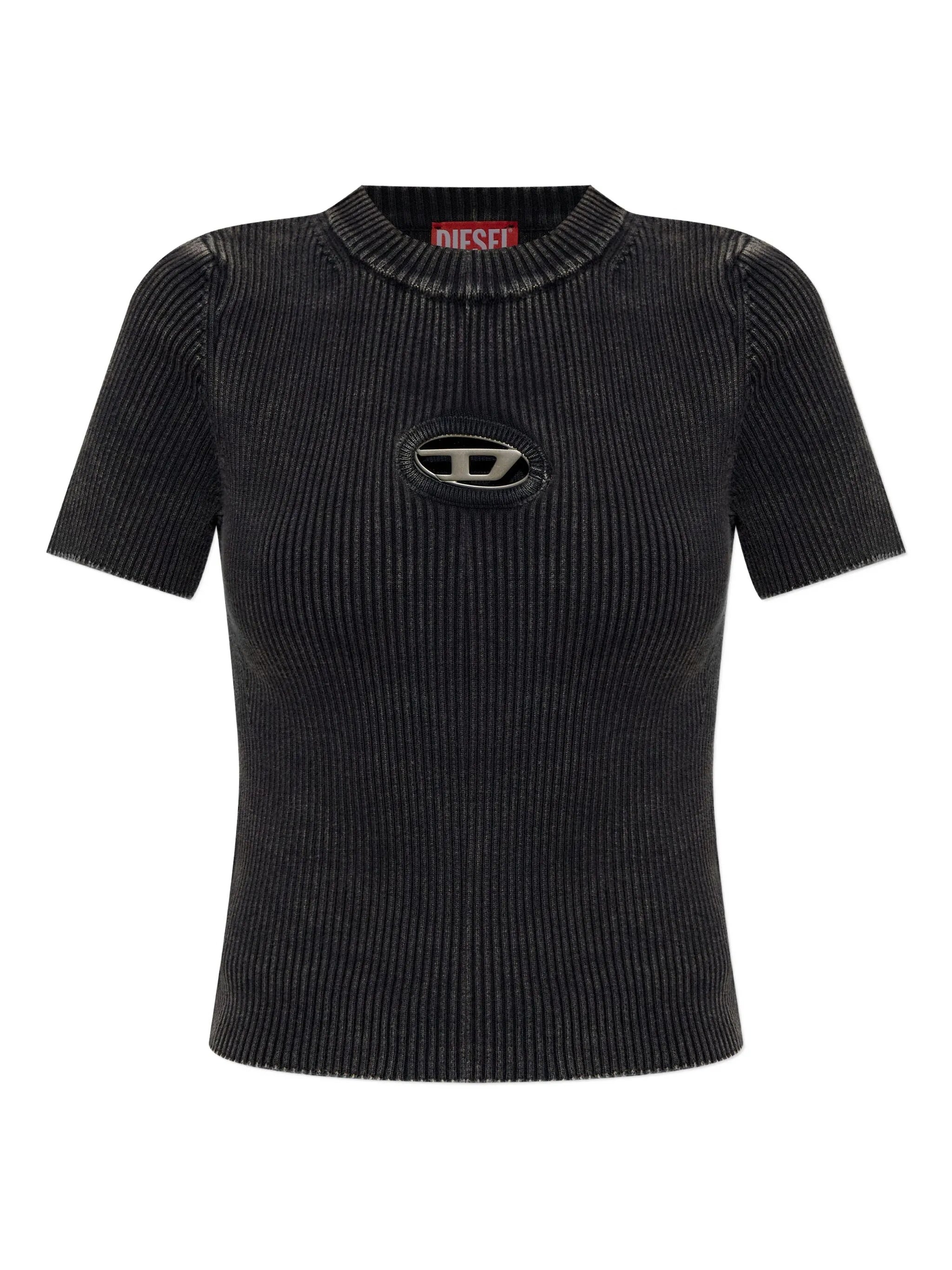 Black M Anchor A Ribbed Top