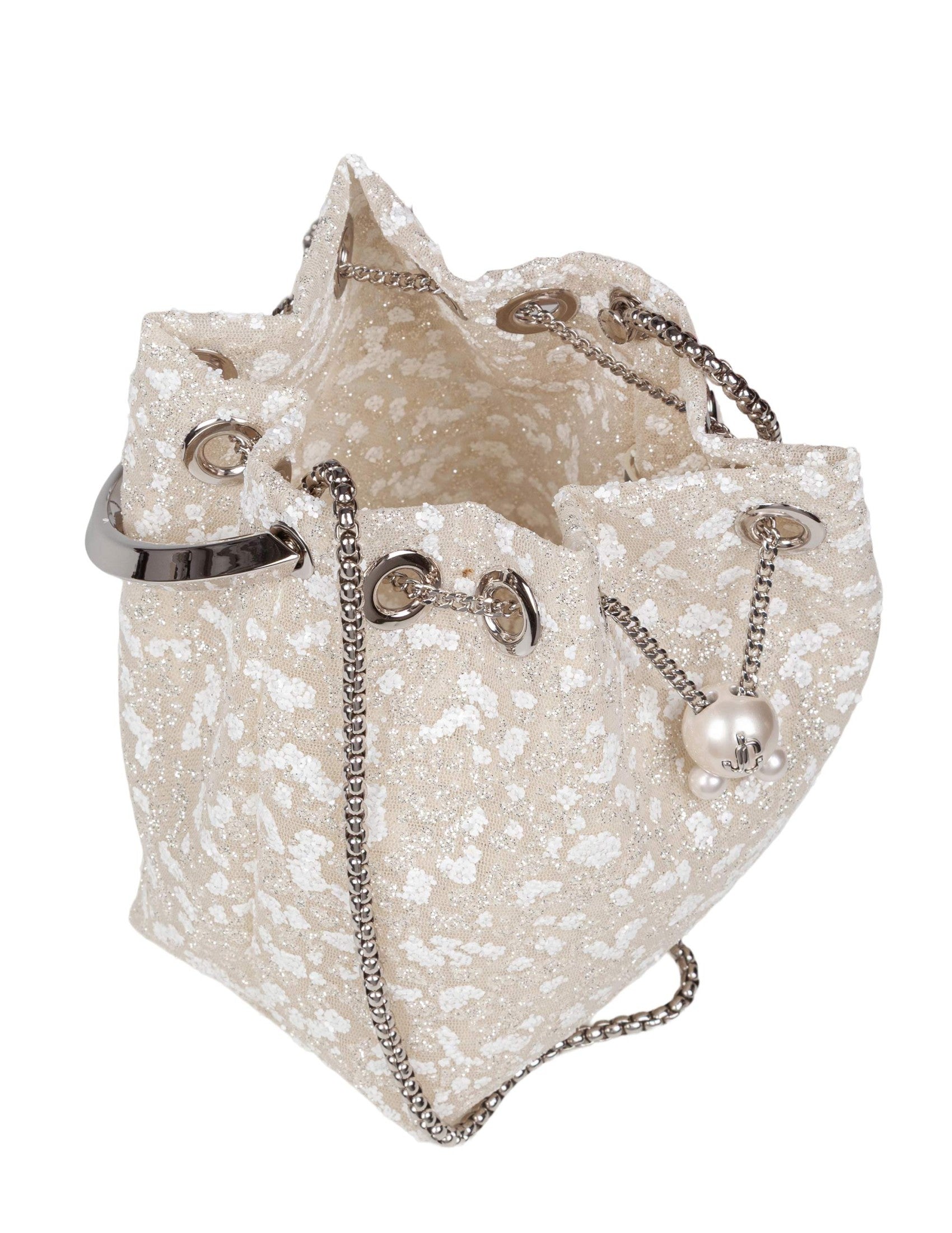 Bon Bon Zgz Mesh Handbag In Ivory
