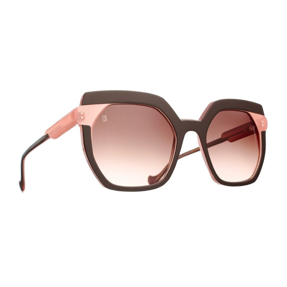 Niva Squared Sunglasses with Green Acetate Frame