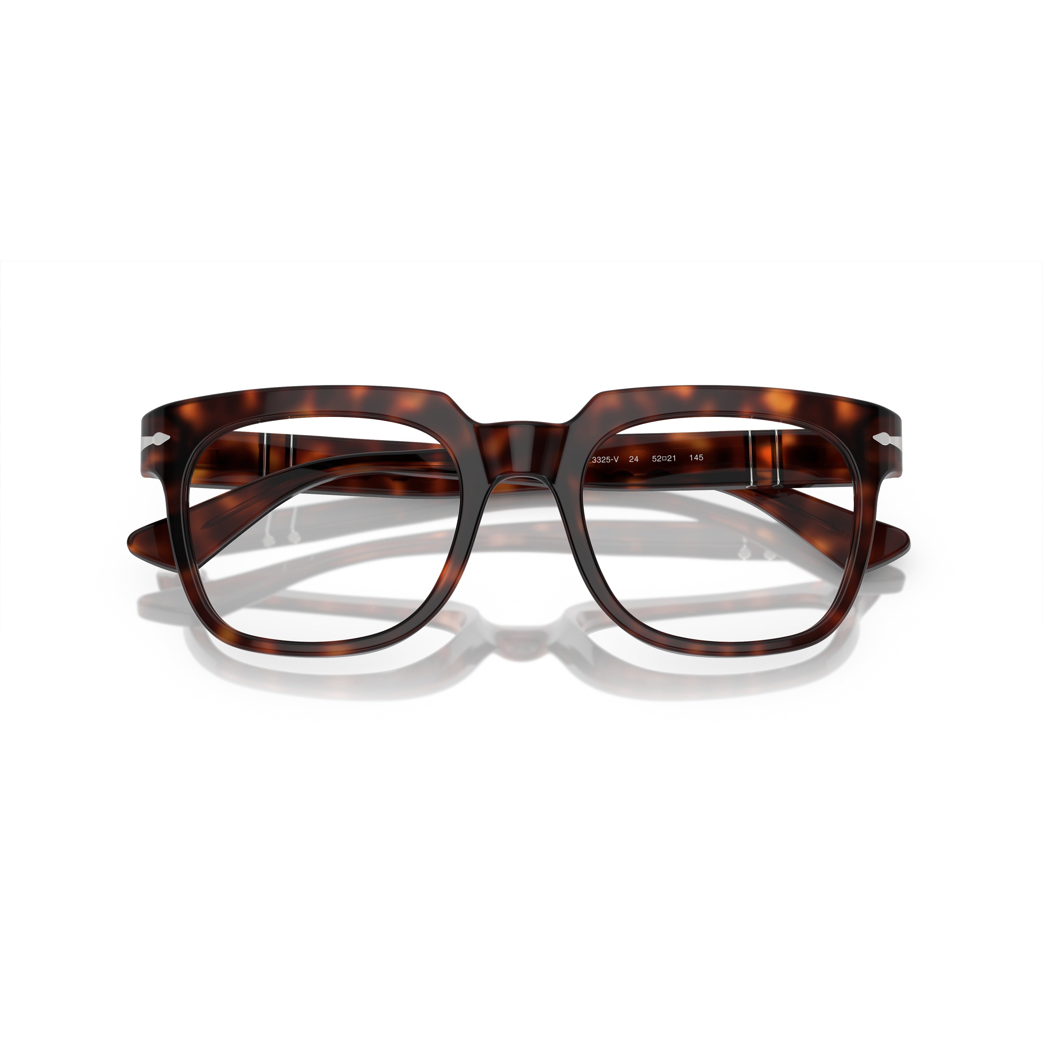 0po3325v Square Frame Acetate Eyeglasses with Tortoiseshell Pattern