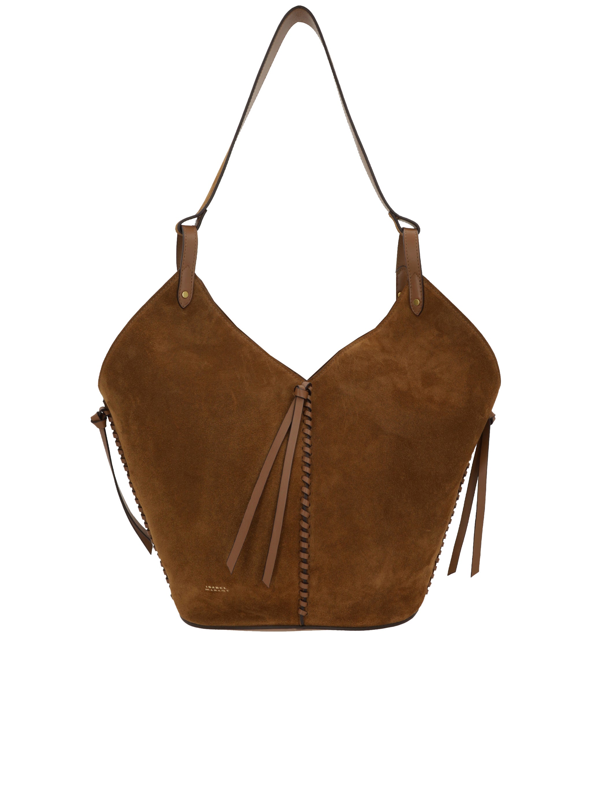 Brown Tampa Calf Velvet Shoulder Bag