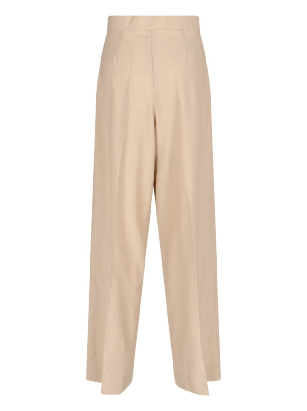 High-Waisted Wide-Leg Trousers With Front Pleats