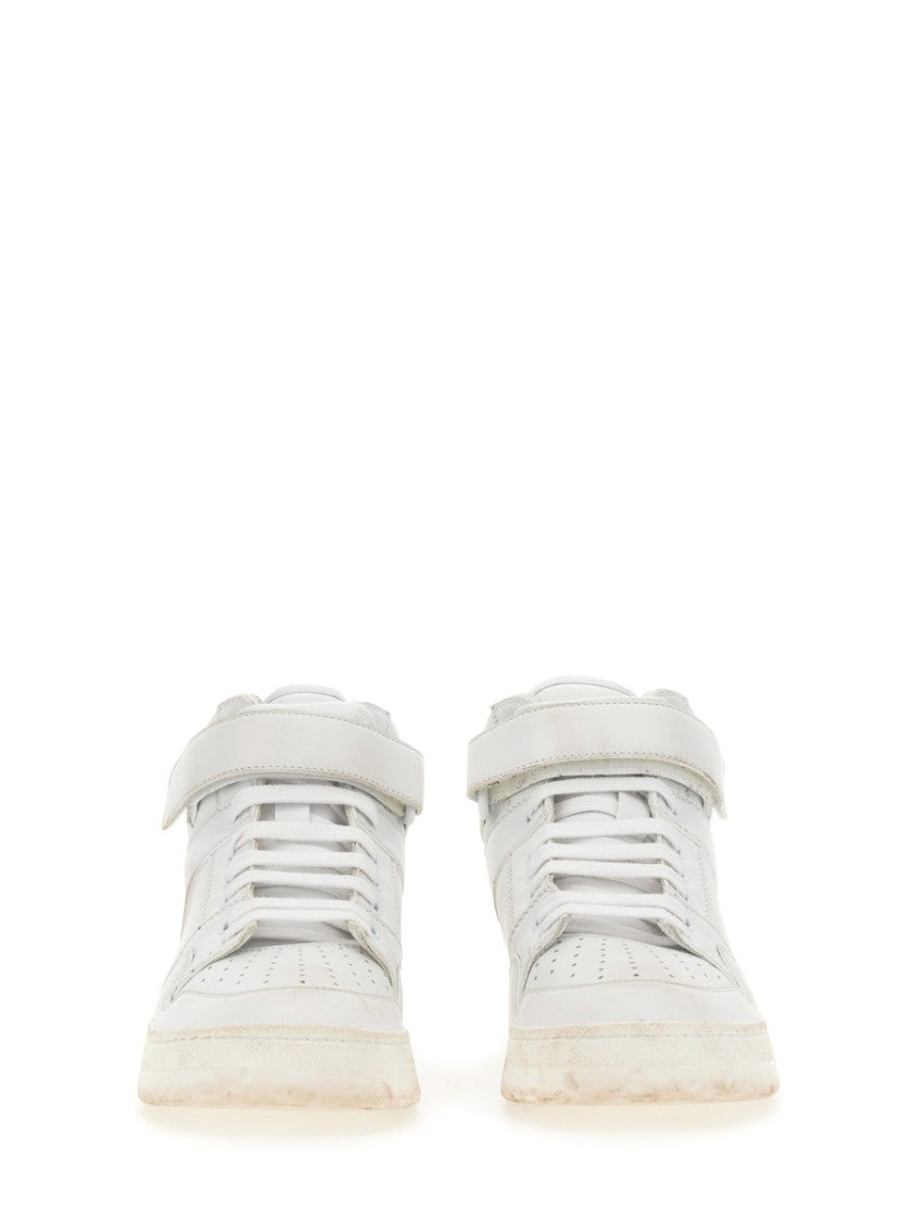 Lax High-Top Sneakers With Délavé Effect