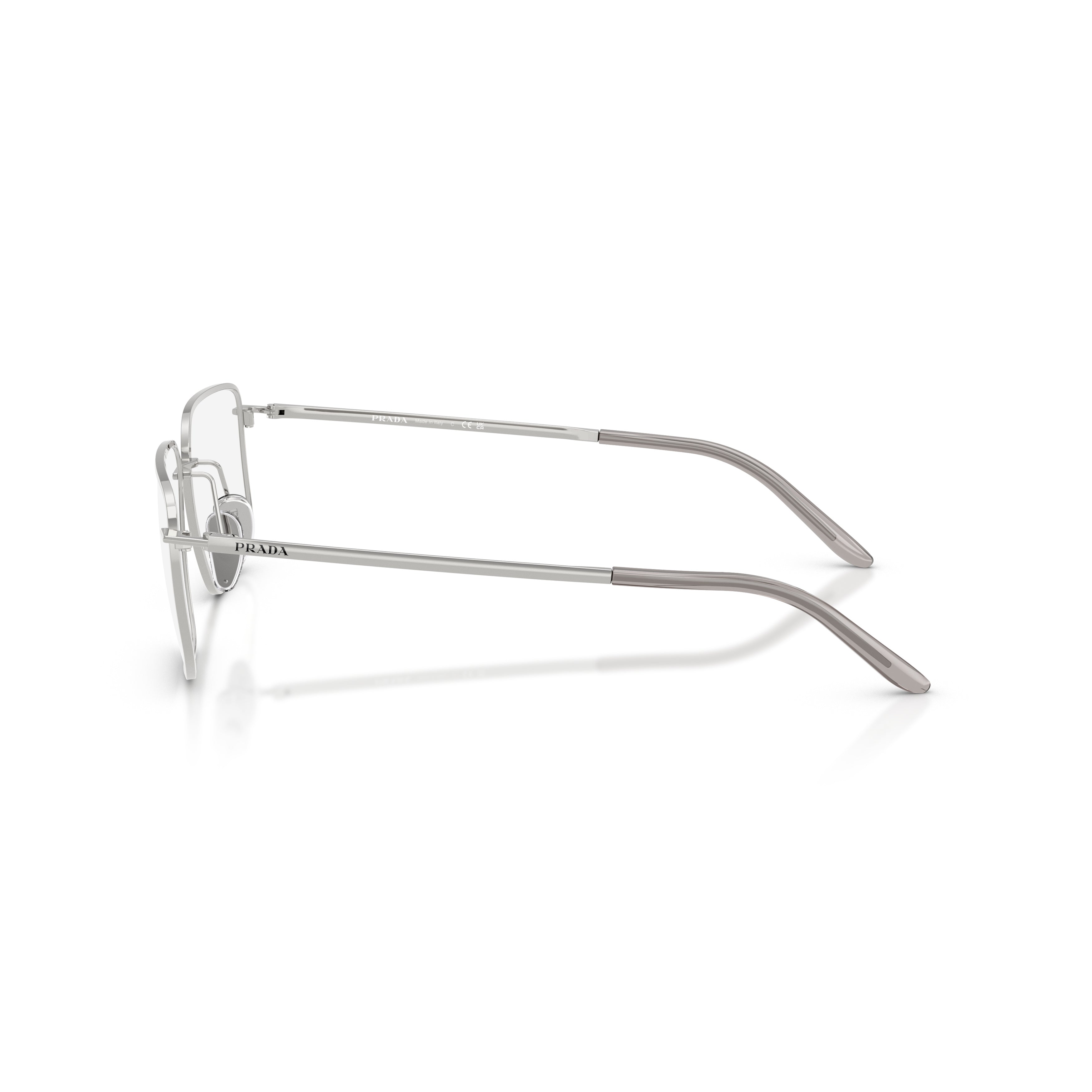 0pr C52v Rectangular Silver Metal Frame Eyeglasses