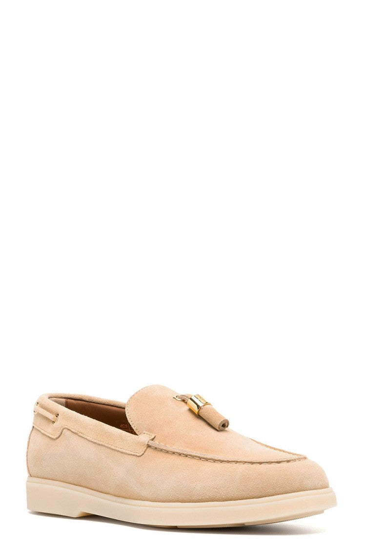 Beige Suede Ballerinas